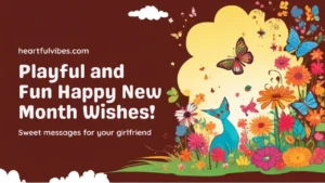 Playful & Fun Happy New Month wishes for gf